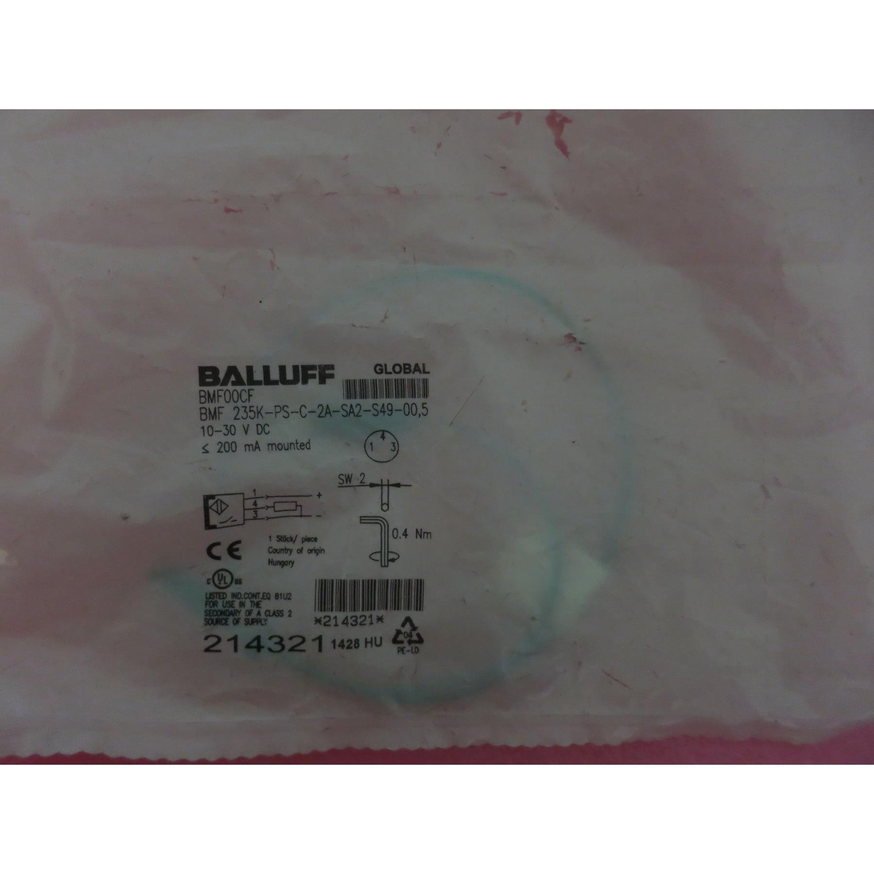 议价BALLUFF BMF00CF BMF 235K-PS-C-2A-SA2-S49-00,5