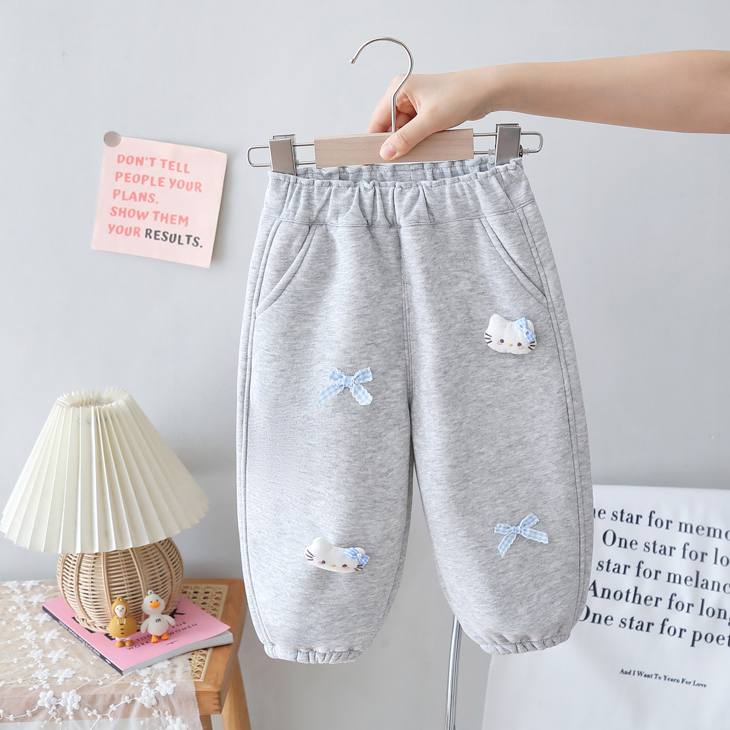 儿童冬装裤子女童加绒加厚蝴蝶结休闲裤婴儿棉裤女宝宝运动裤百搭,童装/婴儿装/亲子装,裤子,淘宝优惠券,粉丝福利购,淘宝优惠卷