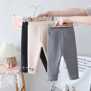 女童加绒加厚卡通打底裤 儿童长裤 冬装 子女宝宝棉裤 保暖 婴儿裤 童装