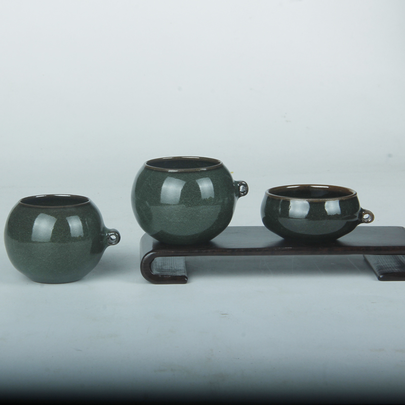 鸟食罐青瓷手工罐子鸟笼配件靛颏颠颏鸟碗三件套百灵绣眼罐喂食器