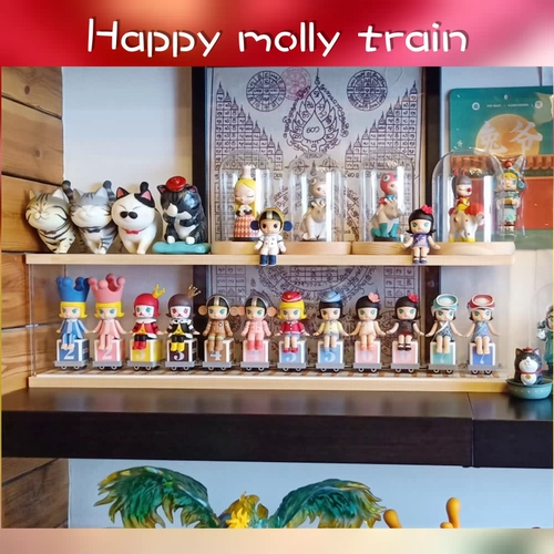 Molly Bubble Mart Happy Train Daisa Series Series Model Hand Model Dust Dust Dust Sciemet Шкаф