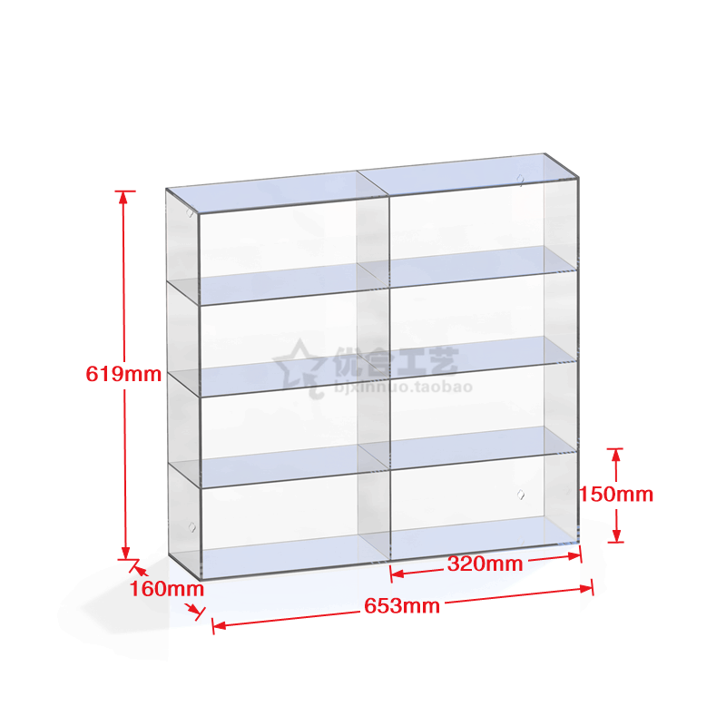 展示墙模型亚克力格子柜四驱车