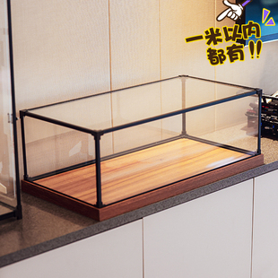 合金框手办展示柜积木高达透明玩具盒模型摆件装饰适用桌面收纳架
