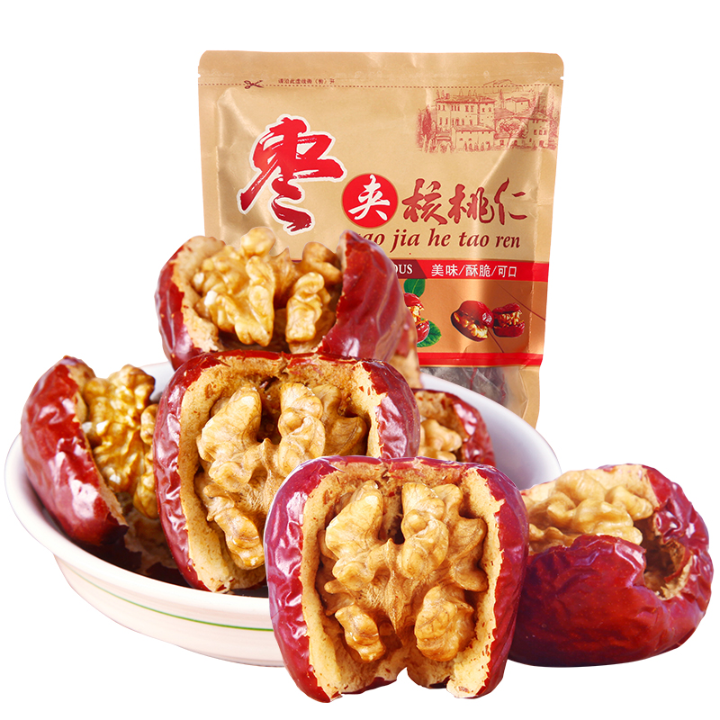 红枣夹核桃仁1000g 骏枣包核桃仁抱抱果零食果干夹心枣独立包装