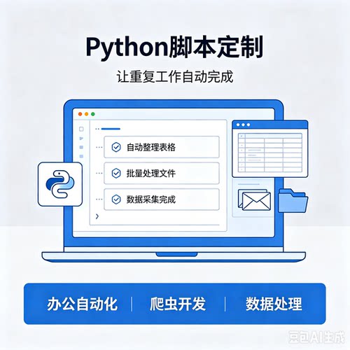 Python 脚本定制开发自动化办公脚本数据爬虫小程序编写代码代做