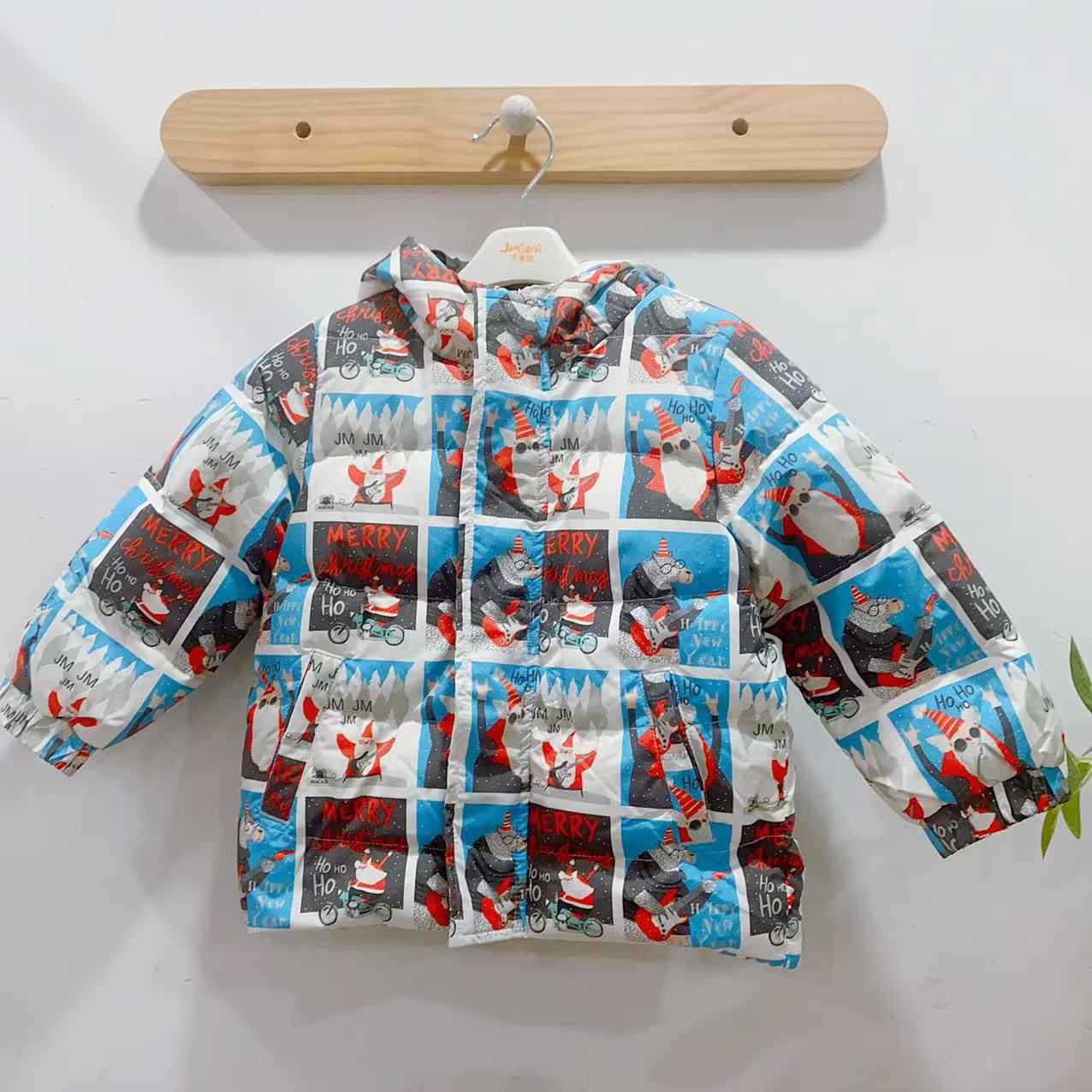 杰米熊冬季新品男小童羽绒服短款