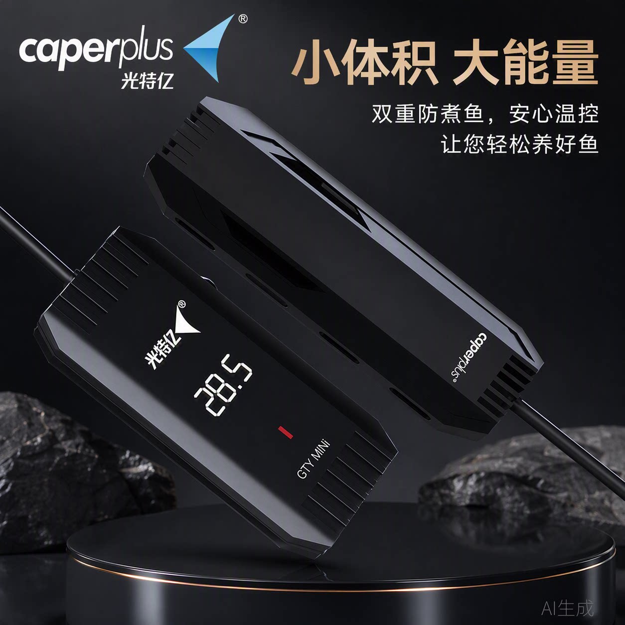 光特亿mini加热棒离水断电迷你小型加温棒自动恒温鱼缸龟缸加热器