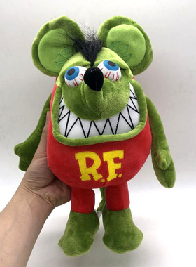 高30cm绿红色老鼠毛绒玩具大”爸爸“Ed Roth软礼物