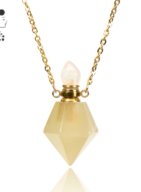 可打开精油瓶月光石香薰毛衣链