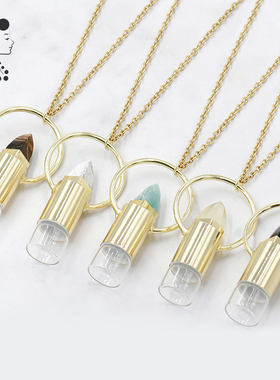 可打开空瓶珠宝吊坠项链