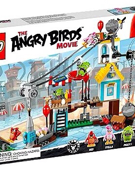 LEGO75824乐高愤怒鸟猪城毁灭Angry Birds儿童益智拼装积木玩具