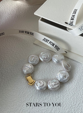 STARS·罗马假日手链淡水巴洛克珍珠高级轻奢独特小众设计女手镯