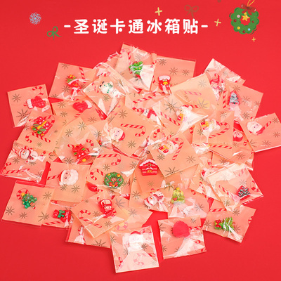 圣诞节迷你磁吸冰箱贴小饰品磁贴独立包装微缩仿真DIY小饰品批发
