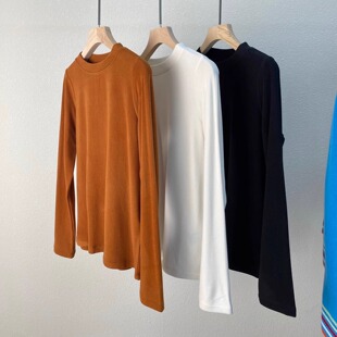 羊绒醋酸热能打底神器包裹身形显瘦百搭打底衫 内搭T恤上衣女秋冬