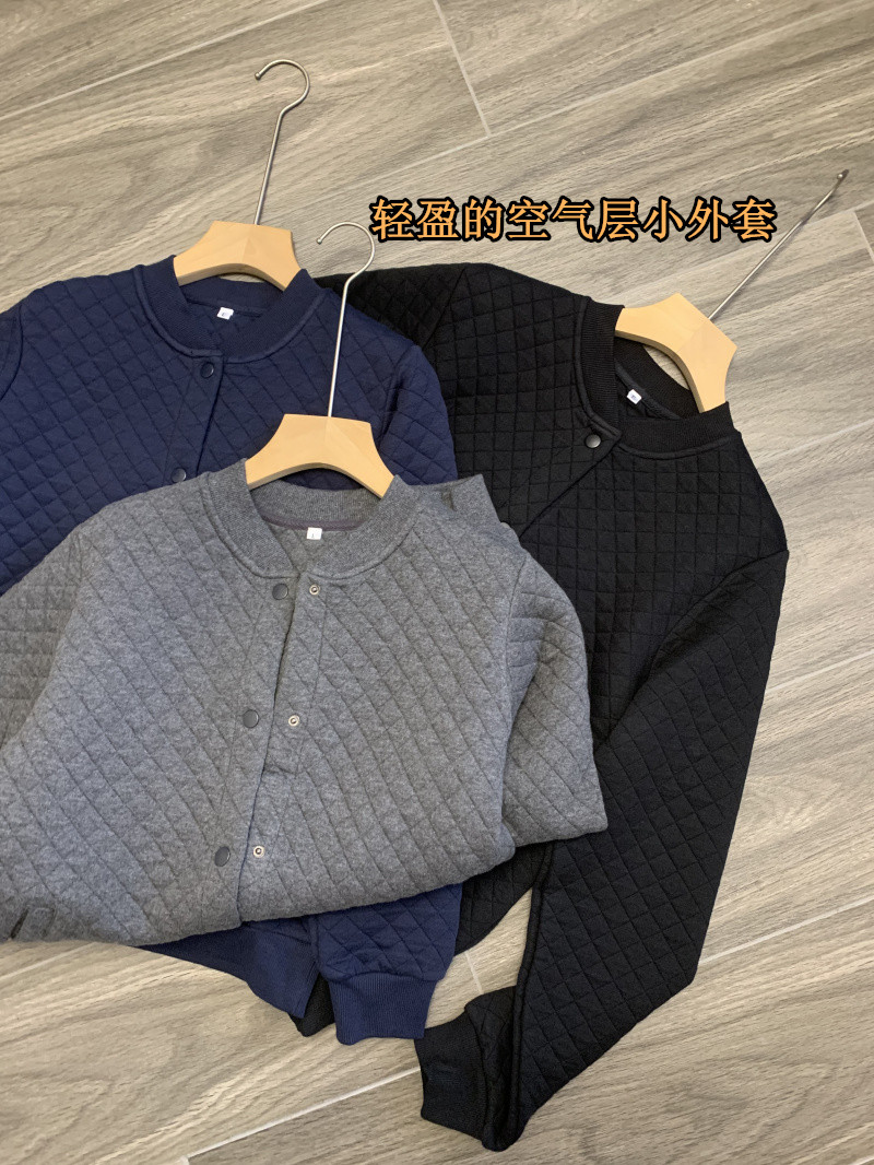 绗缝夹棉外套空气感短外套