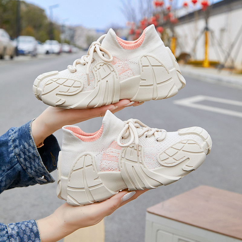 飞织鞋子女2026春夏新款平底运动鞋女系带休闲孕妇鞋椰子女鞋,女鞋,网面鞋,淘宝优惠券,粉丝福利购,淘宝优惠卷