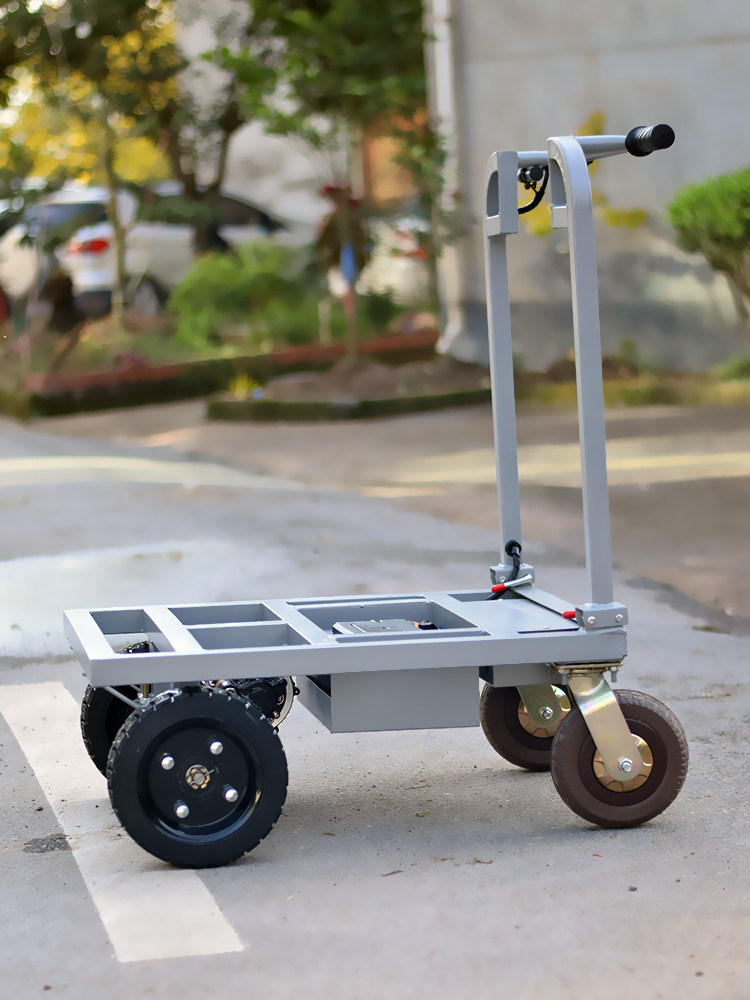 电手推电车拉车平板车搬货运车进梯辕羊折动叠小推车拉水泥瓷砖大