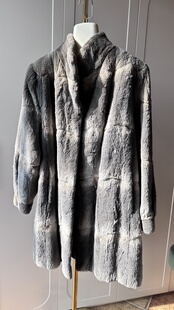 中古水貂皮草外套进口水貂二手麝鼠绒保暖外套冬季加厚保暖外套女