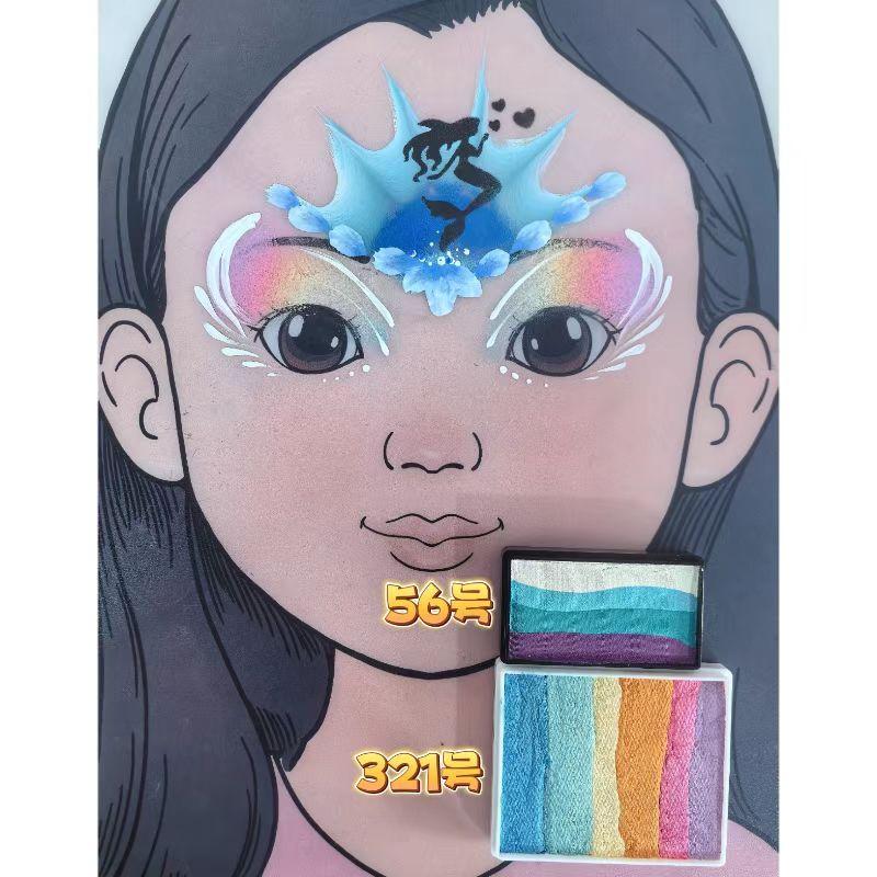 儿童脸部彩虹水溶性速干颜料