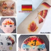 fButterfly蝶妆速干水溶性人体彩绘颜料膏面部专用妆儿童脸部彩绘