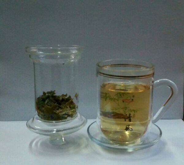 诺亚茶水分离杯大码盖碗玻璃水杯盖碗