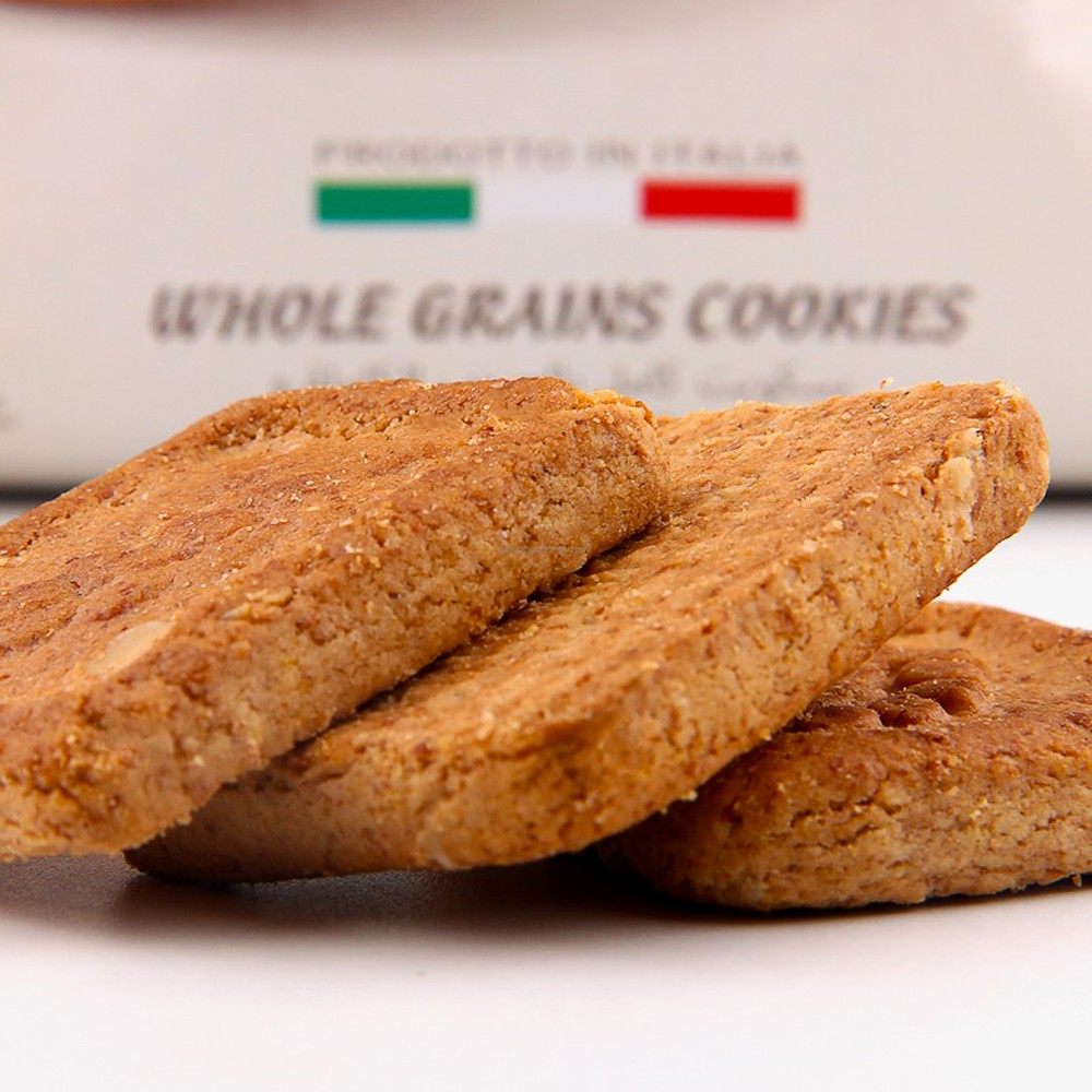 意大利原装进口特产零食小吃卡佩罗欧若拉全麦味曲奇饼干350gx3袋