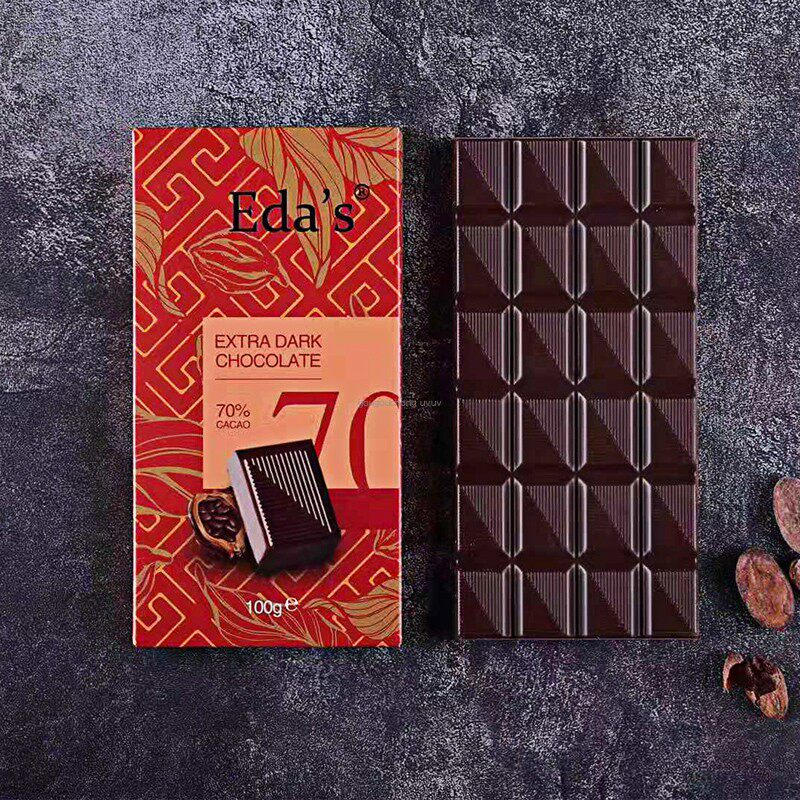 德国原装进口黑巧EDAS艾达巧克力零食100 99 85 50纯可可脂黑巧块