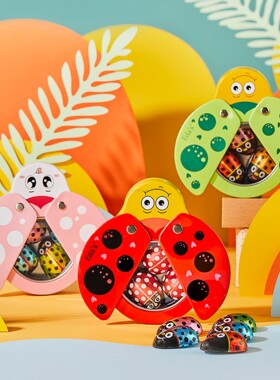 意大利进口零食艾达的世界edas迷你瓢虫甲壳虫牛奶巧克力小铁罐装