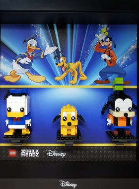 创意收纳相框适用LEGO40377唐老鸭40378高飞乐布鲁托大方头仔