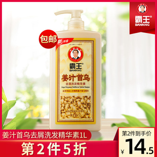 霸王姜汁首乌洗发水去屑止痒控油1L生姜何首乌洗头膏防脱正品