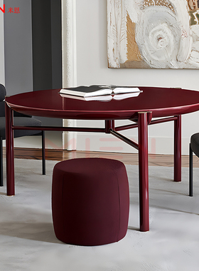 ZENO圆形餐桌Meridiani极简轻奢客厅名宿大圆桌别墅简约网红餐台