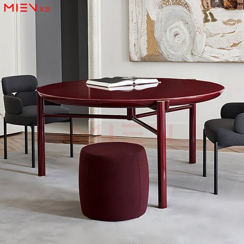 ZENO圆形餐桌Meridiani极简轻奢客厅名宿大圆桌别墅简约网红餐台