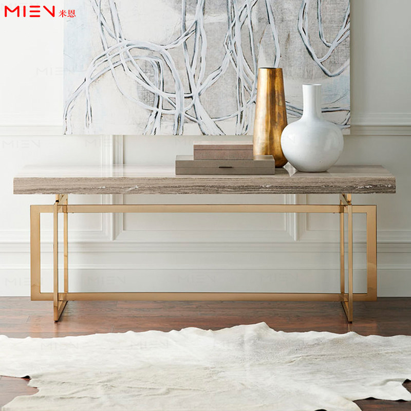 永恒经典玄关桌水晶木纹大理石入户玄关台4 ever a classic table