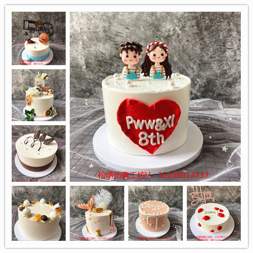 仿真蛋糕模型2023新款儿童ins风森系蛋糕模型拍摄道具橱窗摆设样