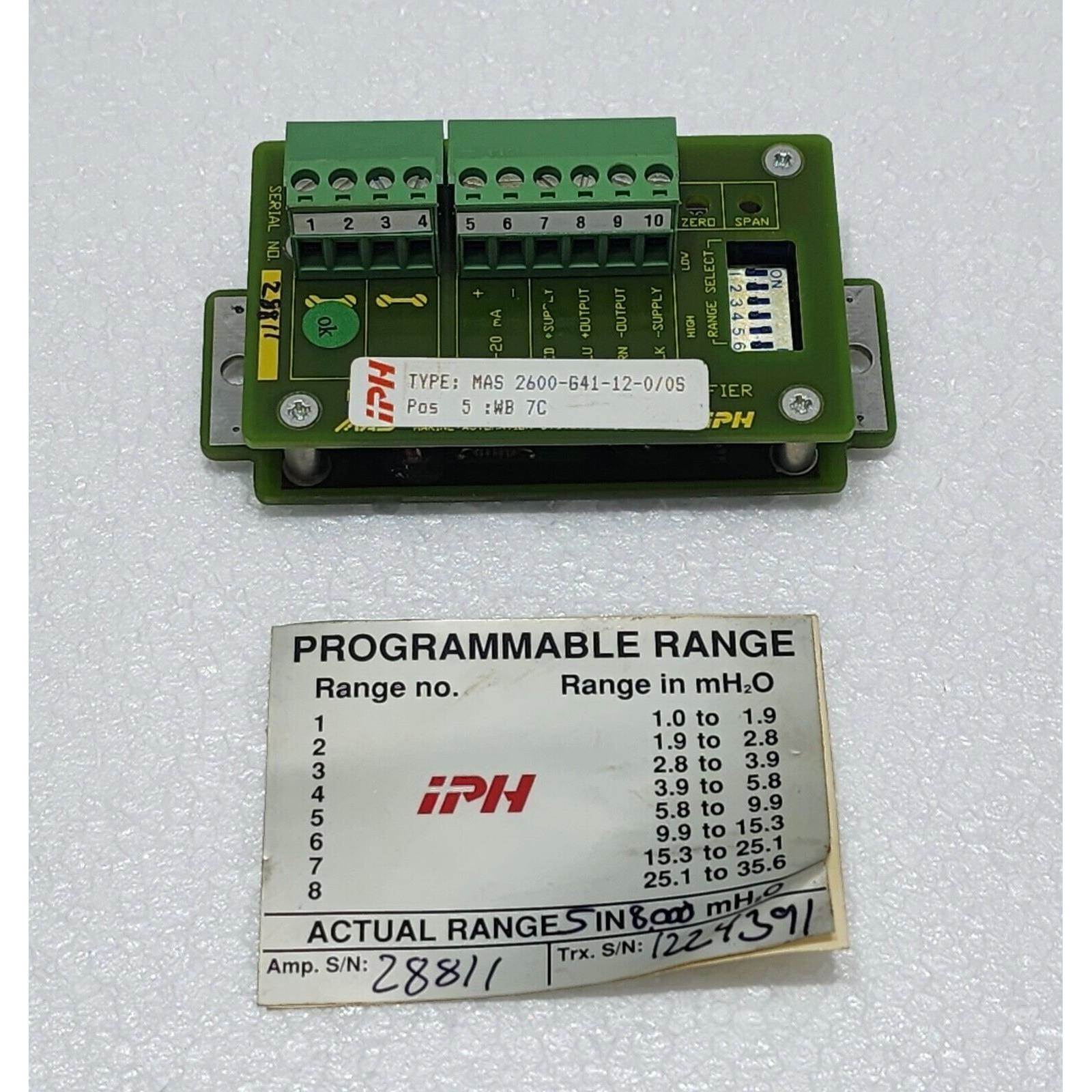 询价Iph MAS 2600-G41 Transducteur Amplificateur Board, 4-20m