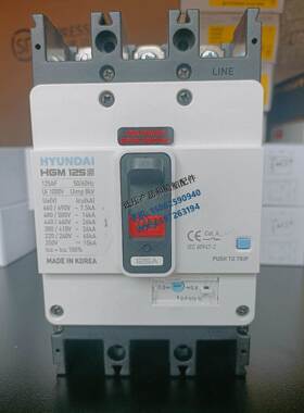 询价原装正品HYUNDAI现代塑壳断路器 HGM125S 100-125A 船用 插入