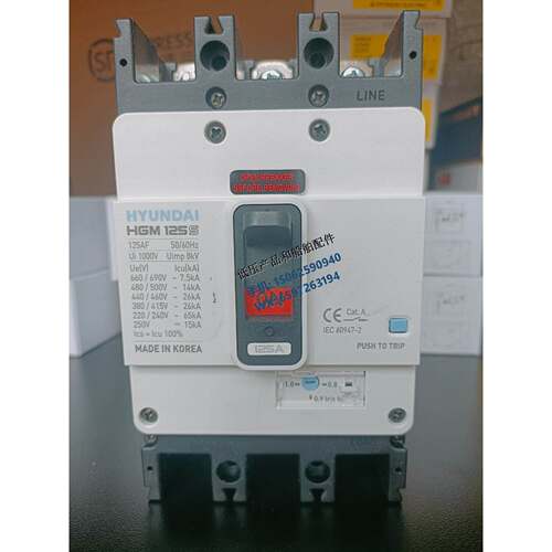 询价原装正品HYUNDAI现代塑壳断路器 HGM125S 100-125A 船用 插入