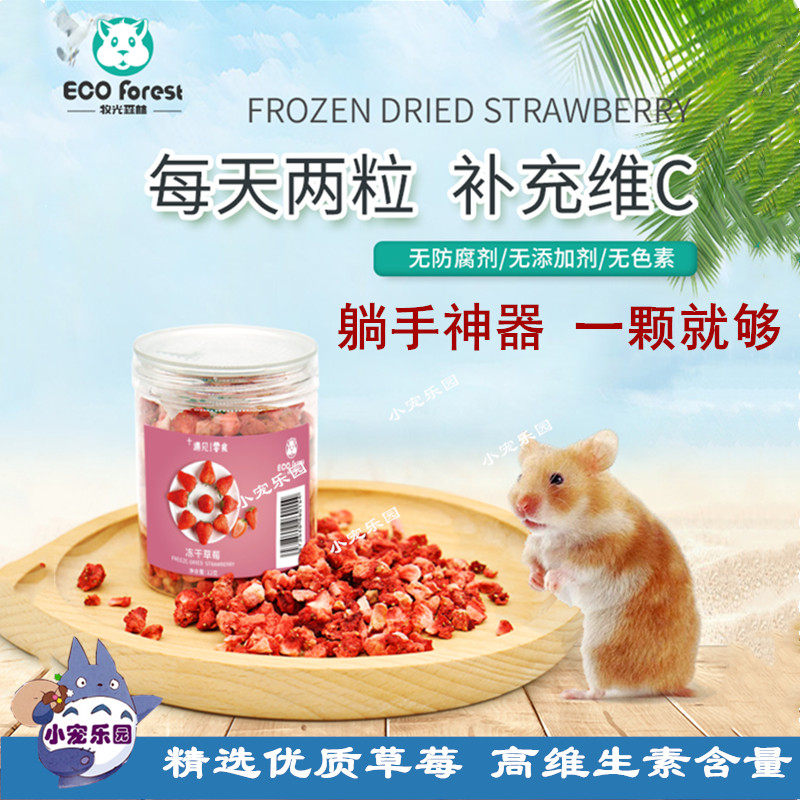 eco forest牧光森林冻干系列鸡肉鸭肉豆腐块草莓仓鼠零食熊仔饲料