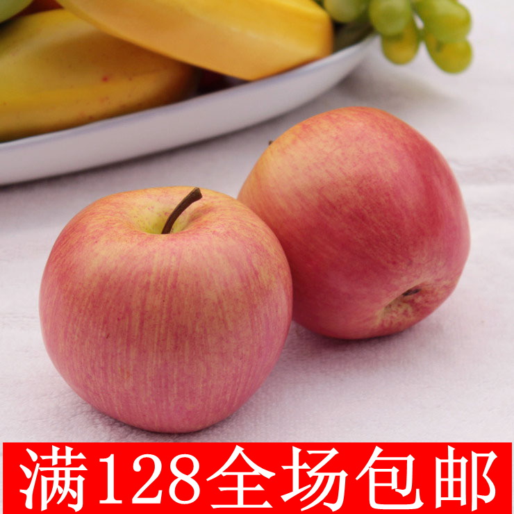 仿真苹果水果模型 酒店橱柜装饰品 画画道具 仿真苹果红富士模型图片