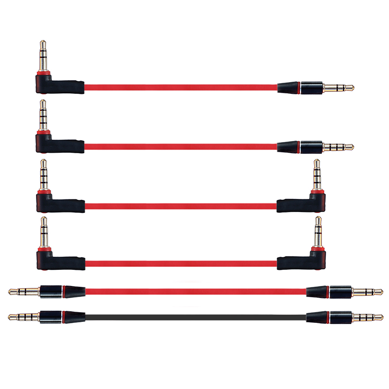 超短弯头3.5mm汽车AUX音频对录线4阶3段音箱线20CM 30厘米50厘米 3C数码配件 视频线/音频线/AV线 原图主图