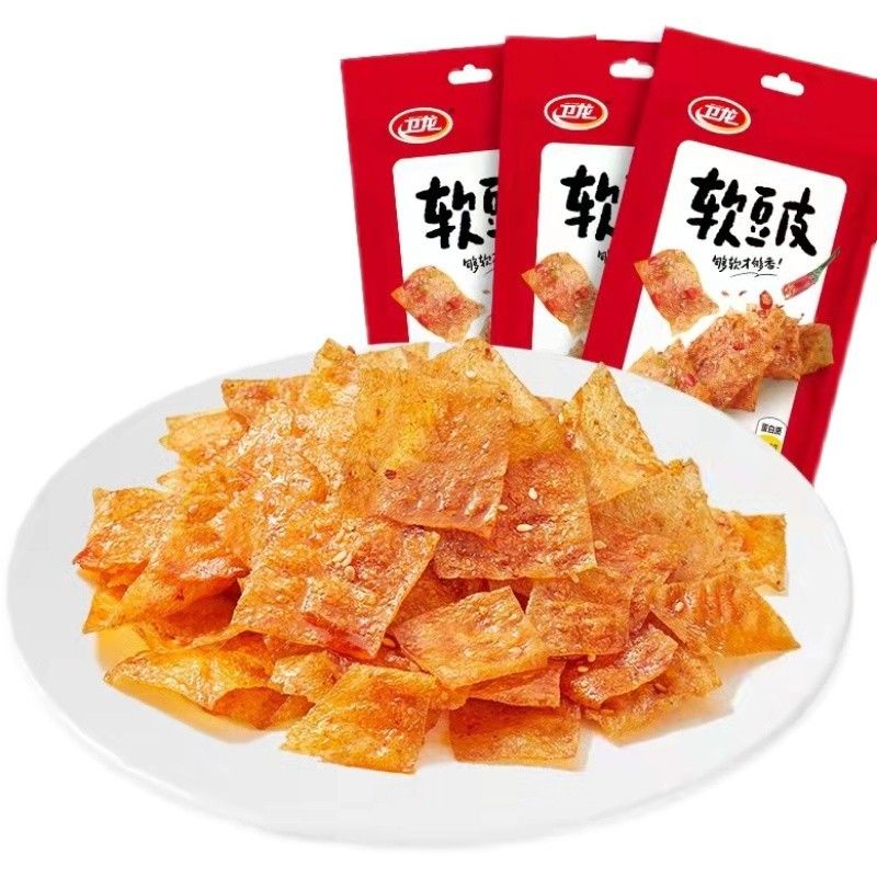 卫龙软豆皮60g亲嘴豆皮麻辣味豆皮辣条零食小吃休闲食品