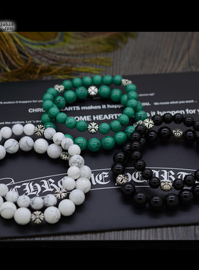 十字架手链情侣玛瑙情侣礼物男女