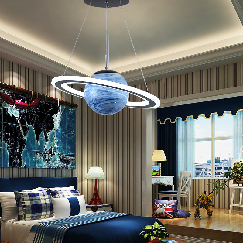 快乐星球吊灯儿童房灯创意男孩女孩房间流浪地球网红灯具可改110V,家装灯饰光源,儿童房吊灯,淘宝优惠券,粉丝福利购,淘宝优惠卷