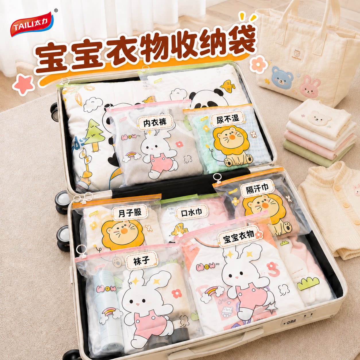 幼儿园衣物收纳袋入学必备用品