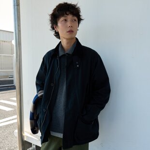 WITHSUUGAR|秋冬全棉竹节天然酵洗灯芯绒翻领工装夹克 法工服