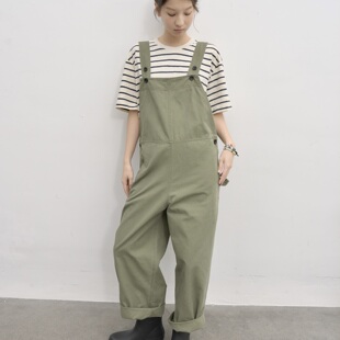 WITHSUUGAR｜全棉珠帆水洗工装 背带裤