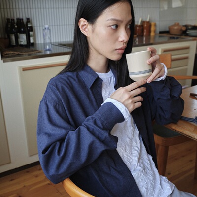 莱赛尔汉麻衬衫宽松长袖衬衣