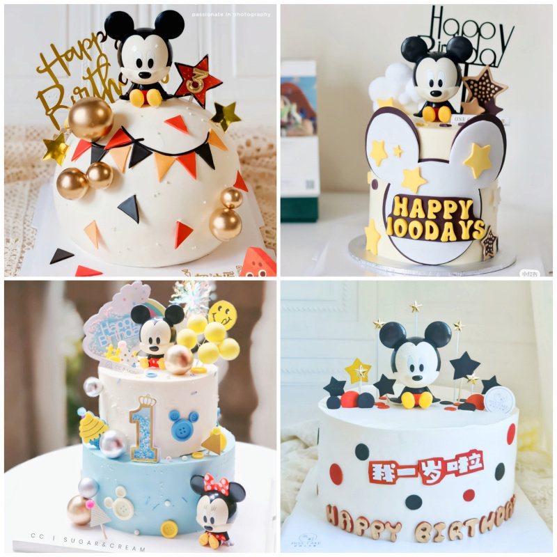 米奇蛋糕装饰品米妮米老鼠唐老鸭迪士尼摆件插件儿童宝宝生日配件