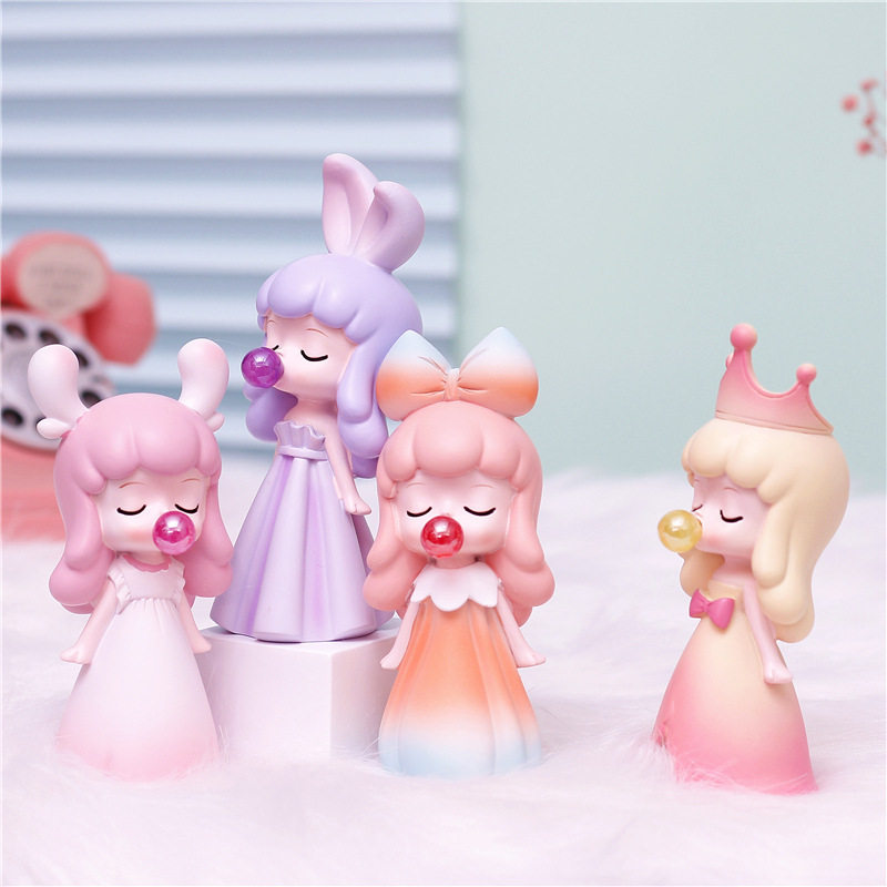 小礼物少女心车载摆件吹泡泡女孩树脂工艺品蛋糕装饰创意生日礼物