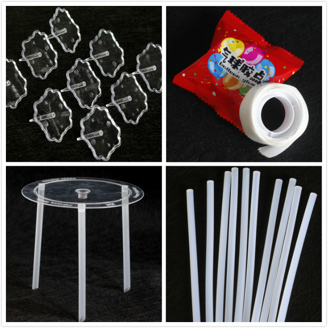 打桩支架固定底托圆点胶双层生日蛋糕打桩支撑架吸管固定架